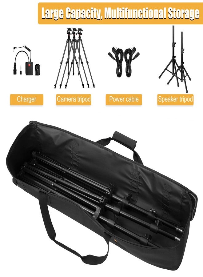 ITHWIU Multifunctional Tripod Bag 36.5 X 7 X 7 Inches / 93 X 18 X 18 cm Heavy Duty Tripod Carrying Case with Handle for Lights, Speakers, Cameras, Booms, Microphone Stands, Black - Image 2